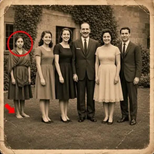 To rodzinne zdjęcie z 1961 roku ukrywa tragiczny los młodej kobiety widocznej w tle.