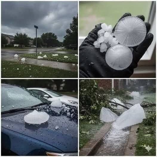 Mieszkańcy zaskoczeni potężną burzą gradową przetaczającą się przez miasto