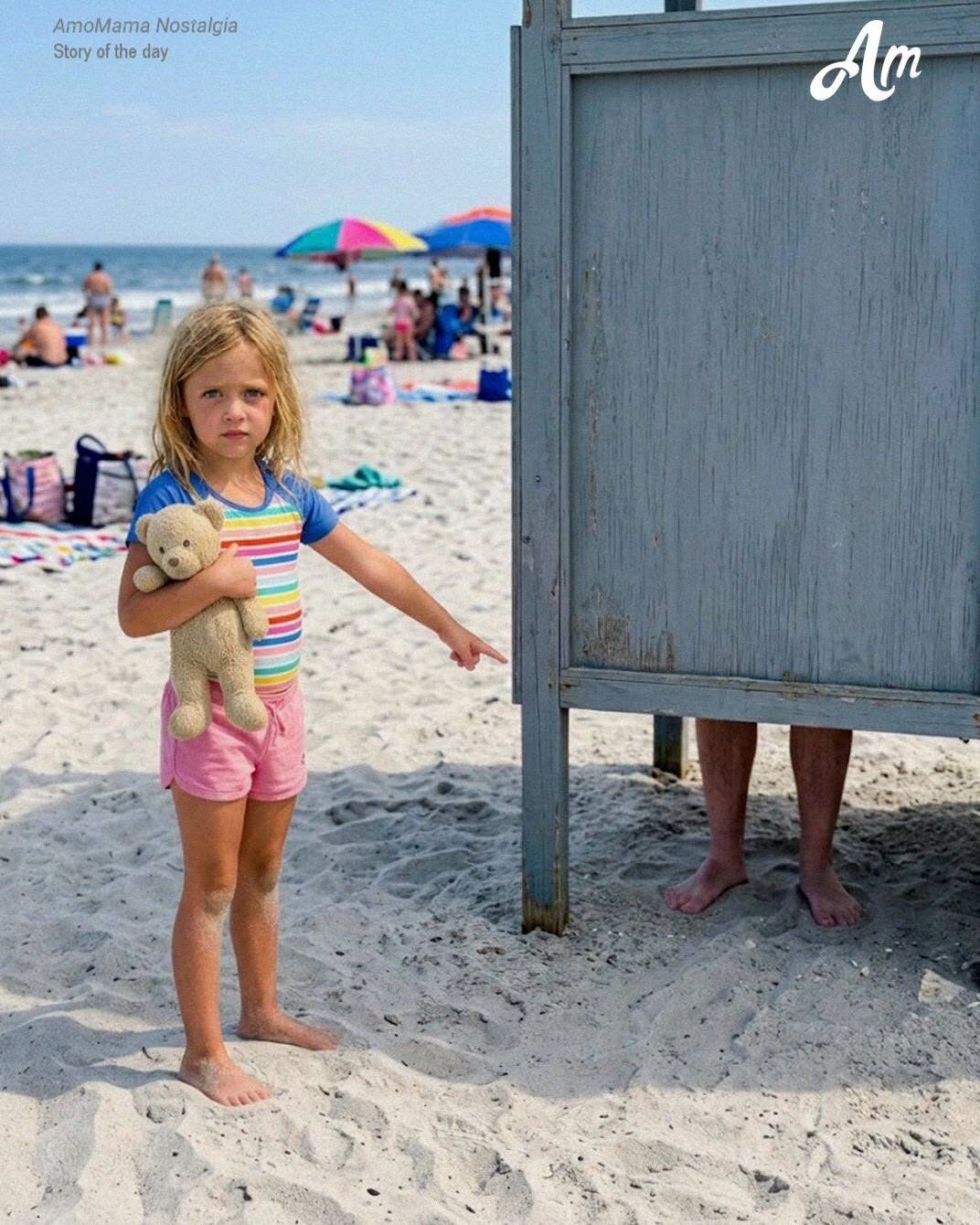 Moja 9-letnia córka wybiegła z przebieralni na plaży ze łzami w oczach – nie spodziewałam się, że znów zobaczę tę osobę w środku