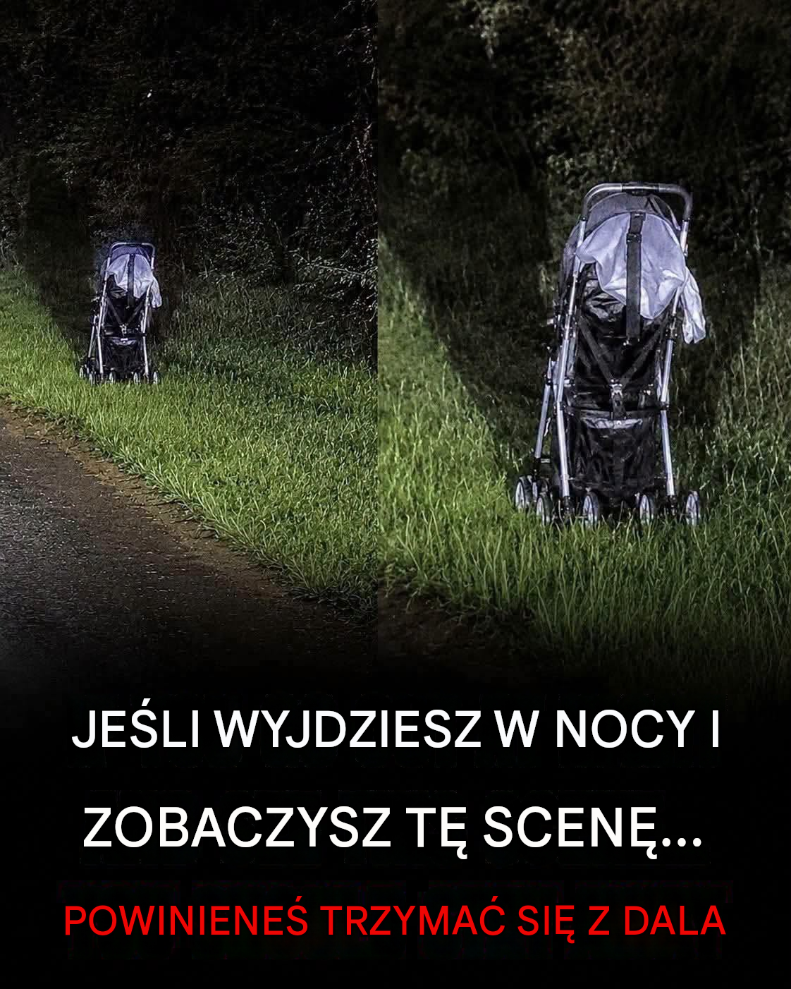 Kobieta wydała przerażające ostrzeżenie po znalezieniu porzuconego na poboczu drogi wózka dziecięcego