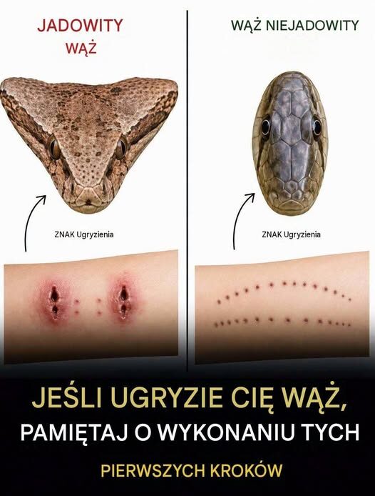 Gdy ukąsi cię wąż, w pierwszej kolejności powinieneś wykonać następujące czynności: