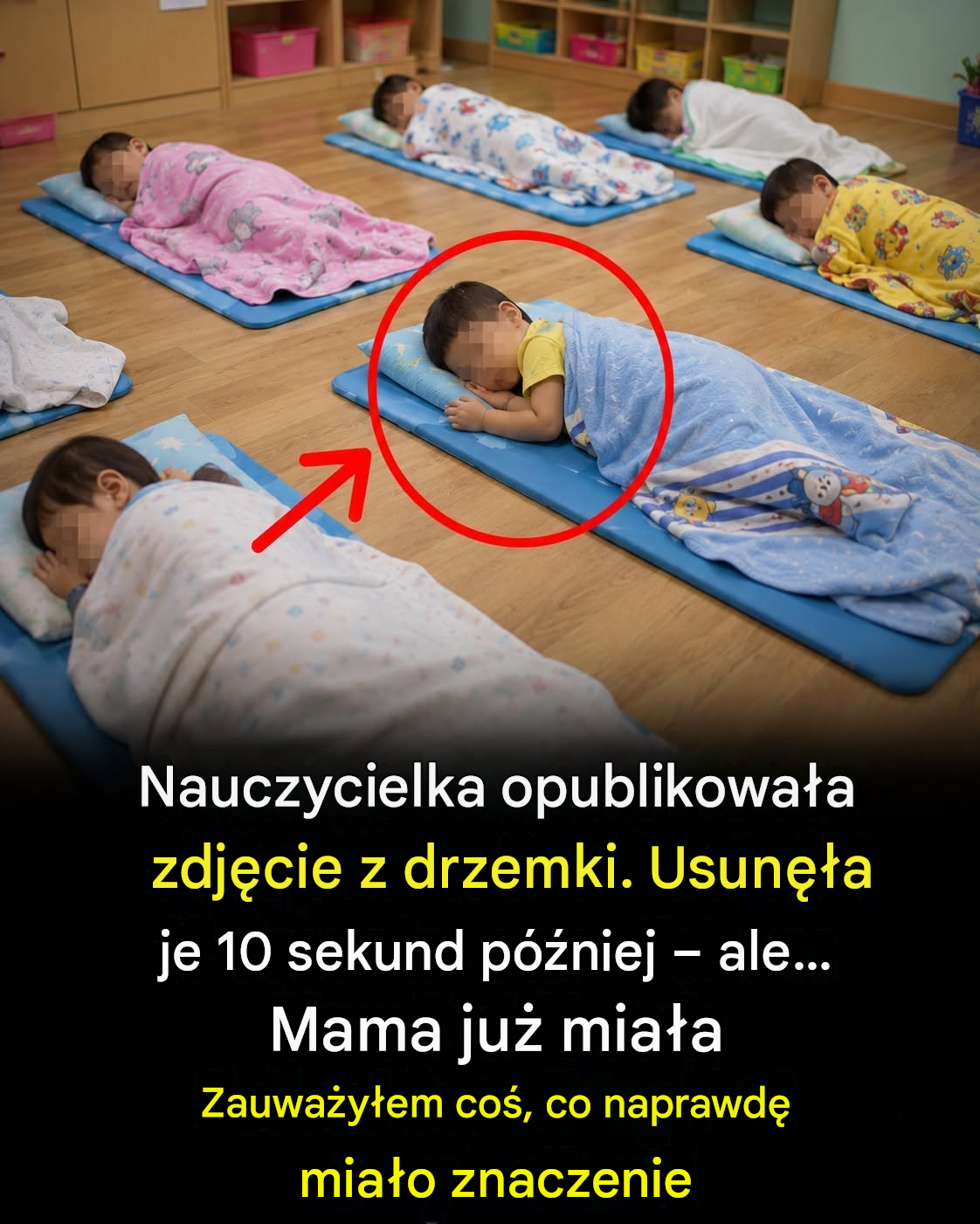 Nauczyciel usunął zdjęcie z drzemki w klasie kilka sekund po jego opublikowaniu – jeden z rodziców już je zapisał