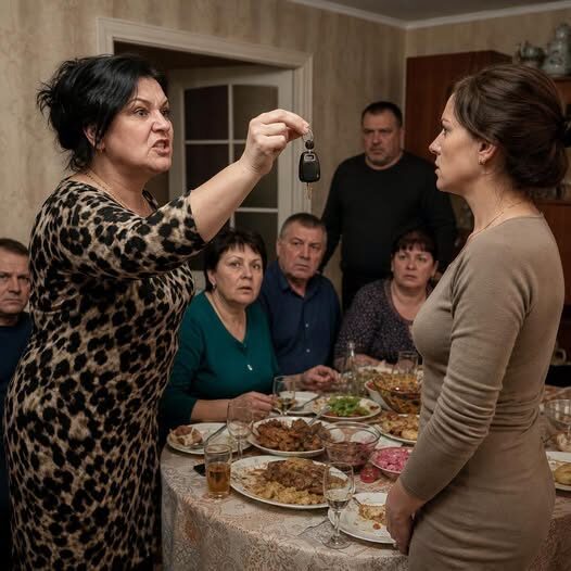 „Mój syn bardziej potrzebuje jeepa, a ty jesteś bezpłodnym dziwadłem!” – moja szwagierka wyrwała mi kluczyki na oczach gości. Wkrótce jej syn płakał w kajdankach za kradzież.