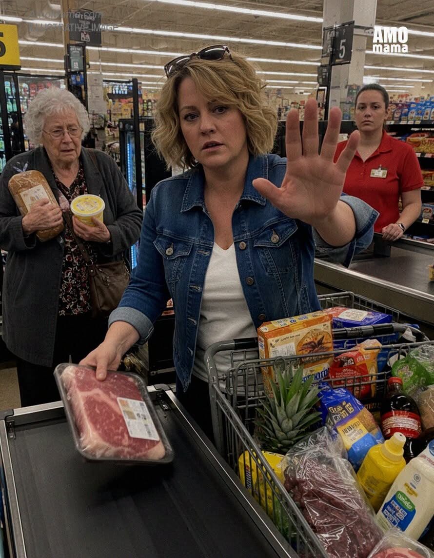 Kobieta z pełnym wózkiem wyprzedziła starszą panią w supermarkecie – po czym jej zadowolony uśmiech zniknął przy kasie