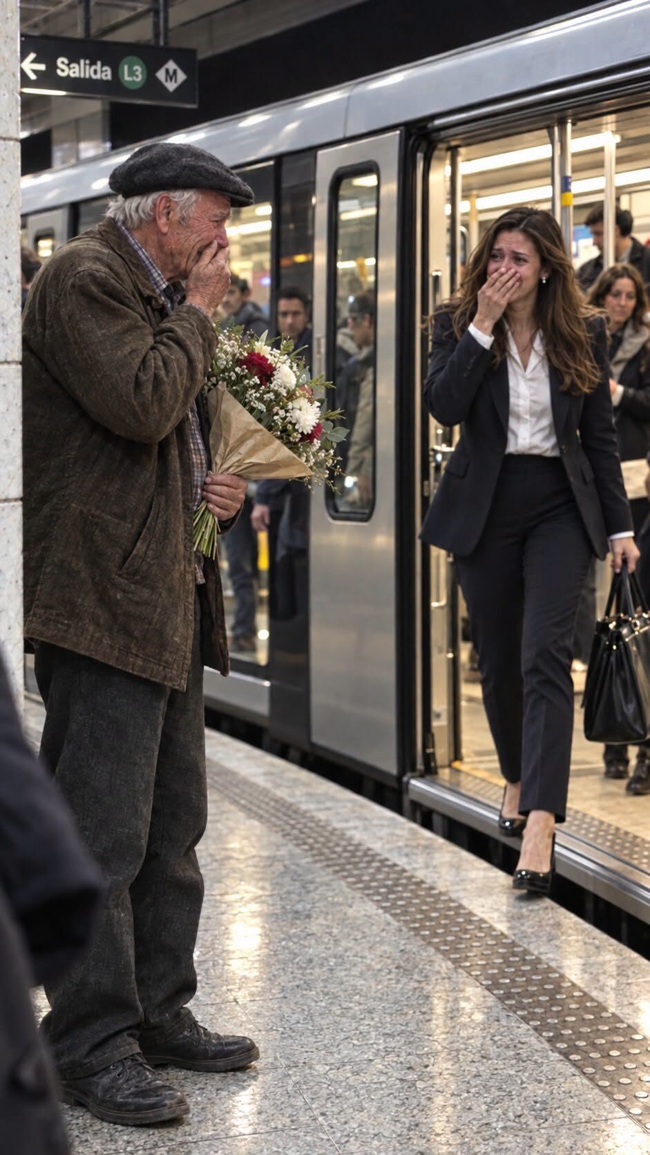 Przyjechał ze wsi z prostym bukietem kwiatów… Ale to, co wnuczka wyjawiła mu tego dnia, doprowadziło go do łez 💐😭