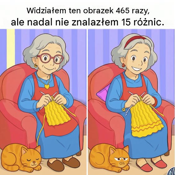 Znajdź 7 różnic Wersja XXL: znajdź 15 różnic i popraw sprawność swojego mózgu!
