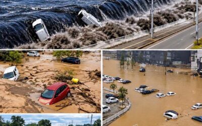 Potężne trzęsienie ziemi wywołuje tsunami, które wysyła fale na obszary przybrzeżne