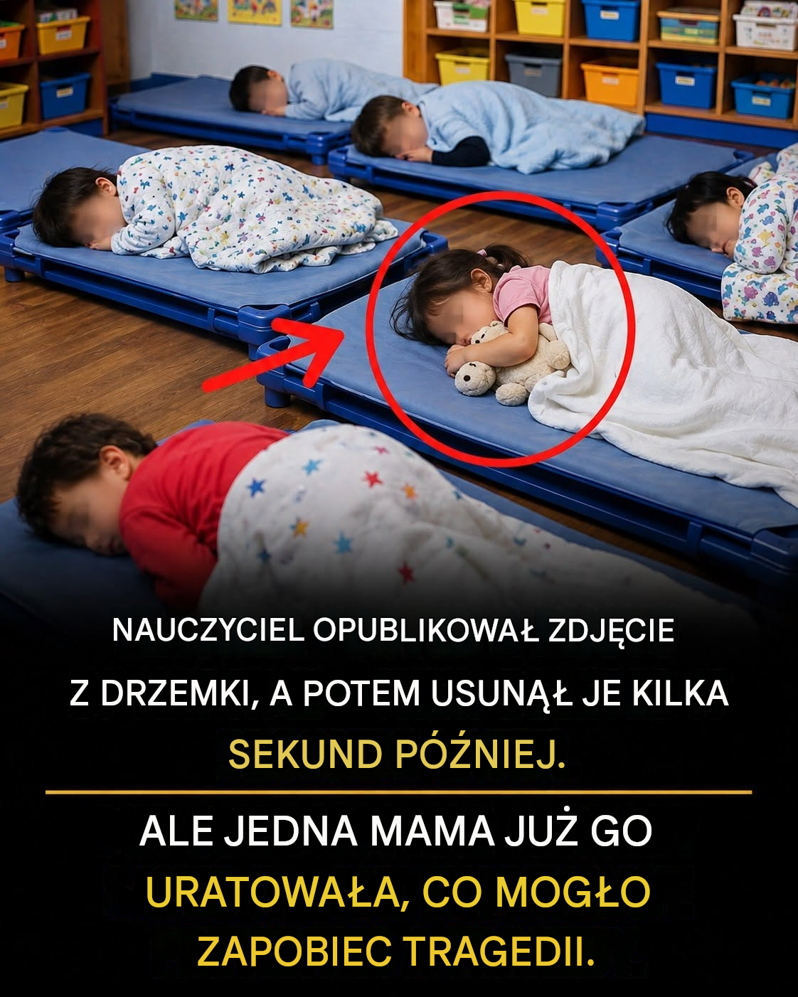 Nauczyciel usunął zdjęcie z drzemki w klasie kilka sekund po jego opublikowaniu – jeden z rodziców już je zapisał