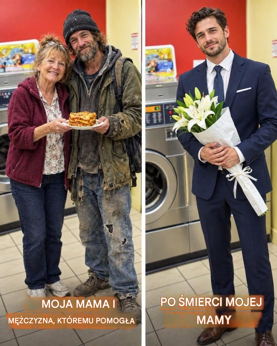Moja mama karmiła bezdomnego mężczyznę co roku na Boże Narodzenie przez 20 lat. Po jej śmierci pojawił się w garniturze i wyjawił mi sekret.