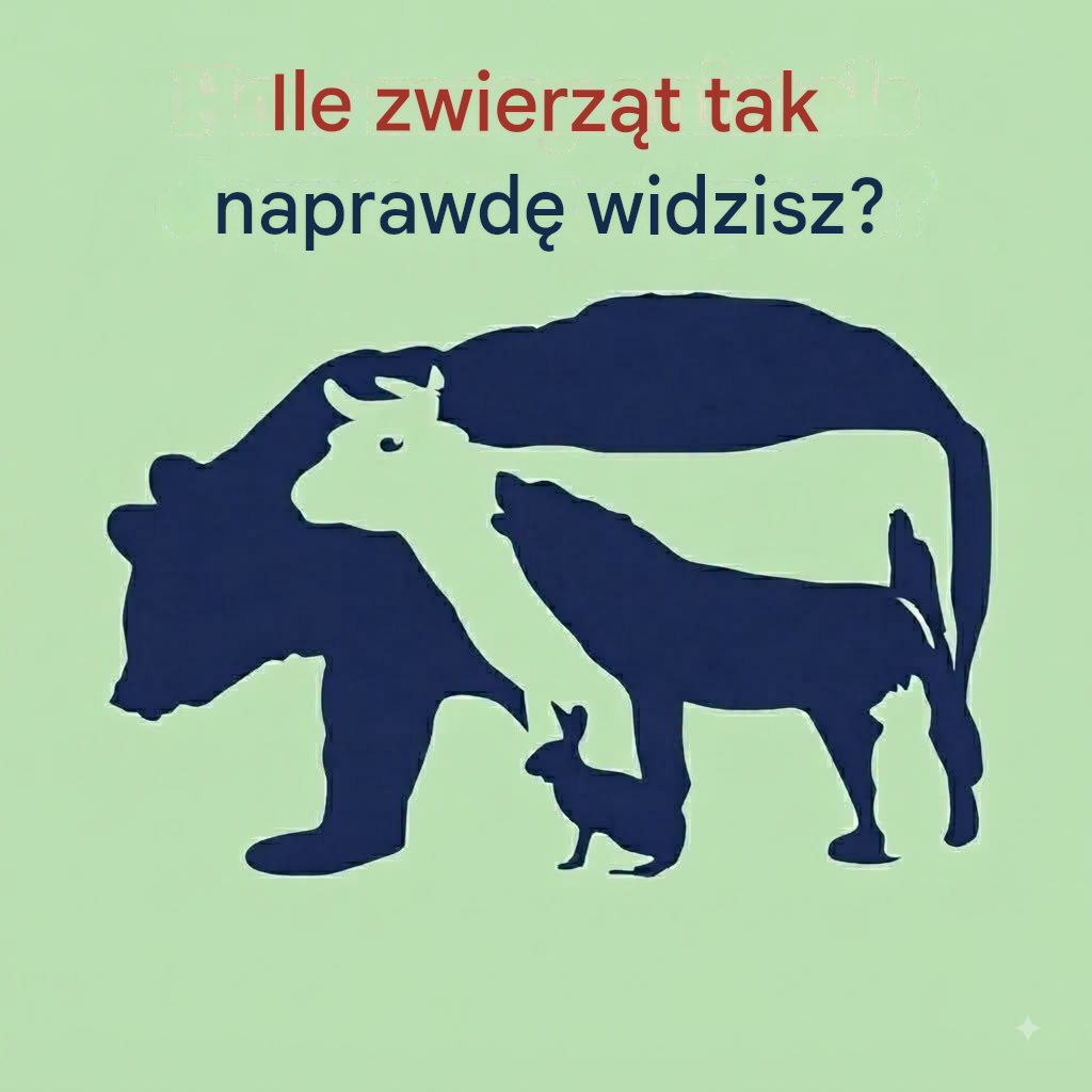 Ile zwierząt tak naprawdę widzisz? Iluzja optyczna, która rzuca wyzwanie Twoim oczom